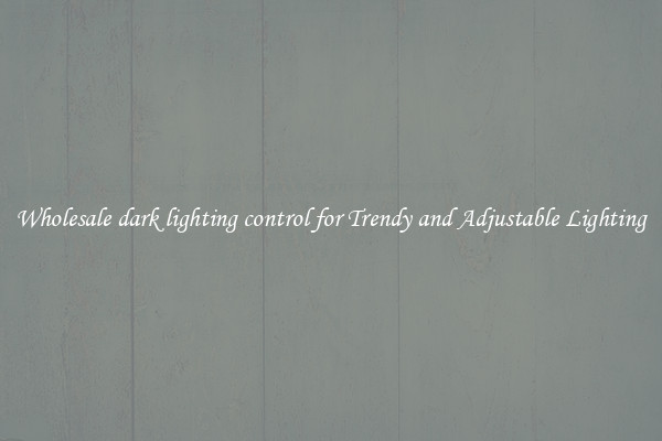 Wholesale dark lighting control for Trendy and Adjustable Lighting