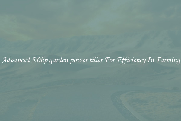 Advanced 5.0hp garden power tiller For Efficiency In Farming