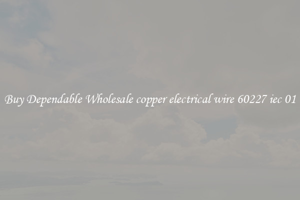 Buy Dependable Wholesale copper electrical wire 60227 iec 01