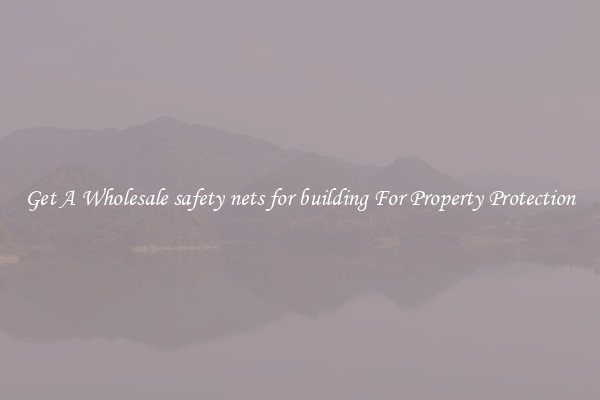 Get A Wholesale safety nets for building For Property Protection