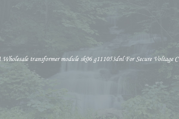 Get A Wholesale transformer module sk06 g111053dnl For Secure Voltage Control