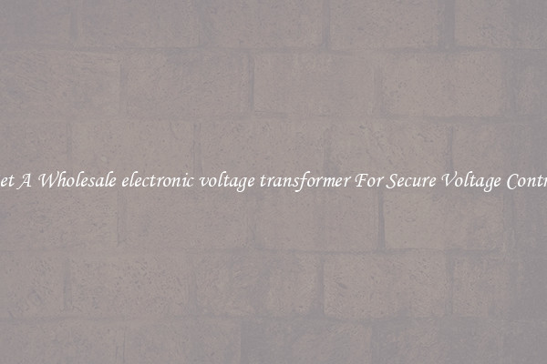 Get A Wholesale electronic voltage transformer For Secure Voltage Control