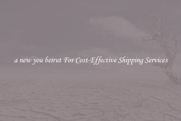 a new you beirut For Cost-Effective Shipping Services