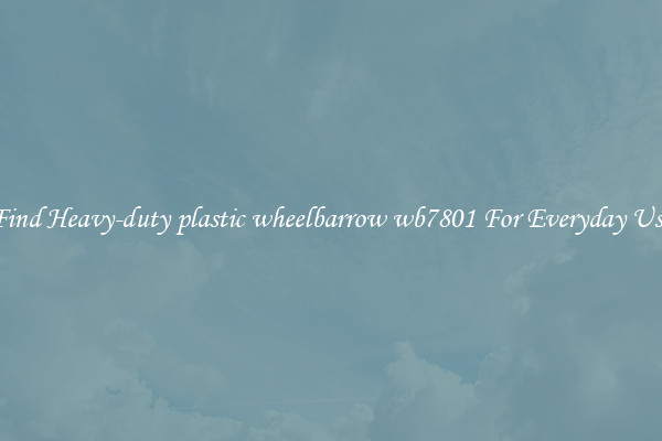 Find Heavy-duty plastic wheelbarrow wb7801 For Everyday Use