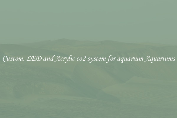Custom, LED and Acrylic co2 system for aquarium Aquariums