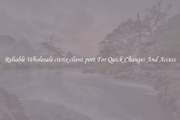 Reliable Wholesale citrix client port For Quick Changes And Access