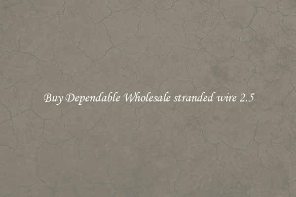 Buy Dependable Wholesale stranded wire 2.5