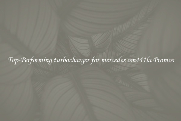 Top-Performing turbocharger for mercedes om441la Promos