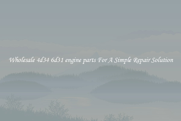 Wholesale 4d34 6d31 engine parts For A Simple Repair Solution